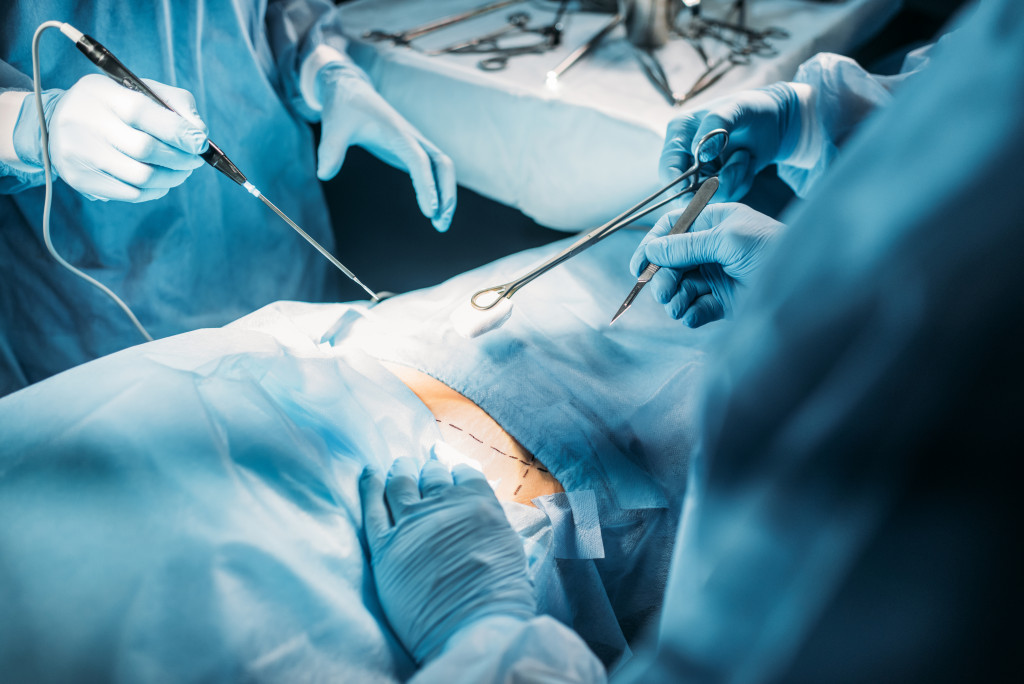 surgery using tools